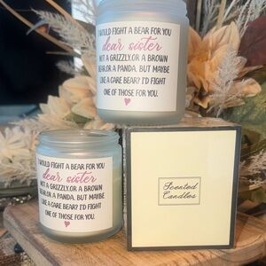 Scented Candles with Heartfelt Message Sister ❤️ 1 candle